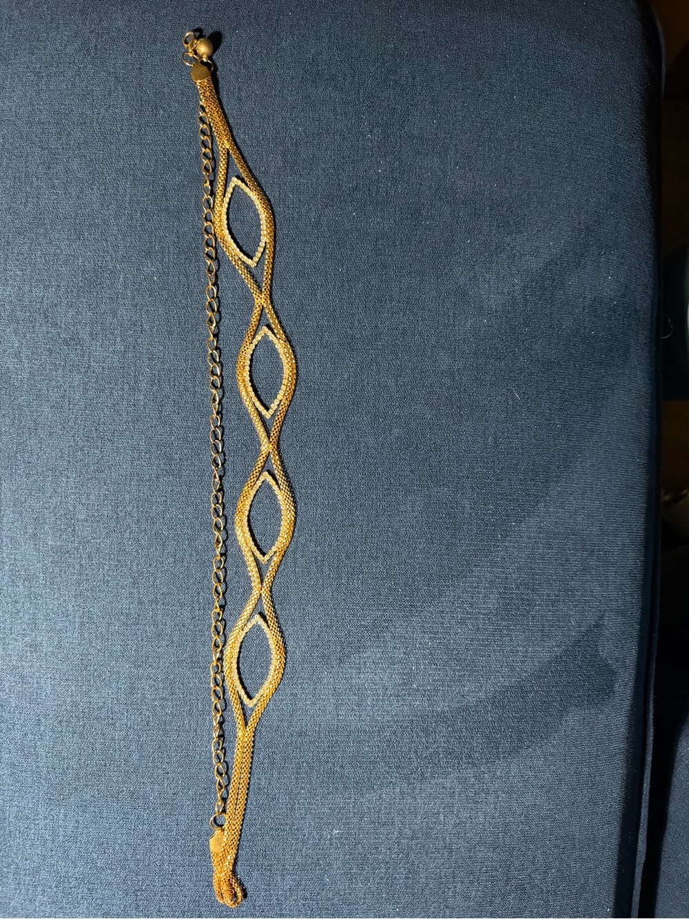 Gold-Tone and Rhinestone Chain Belt- Women Accessories
